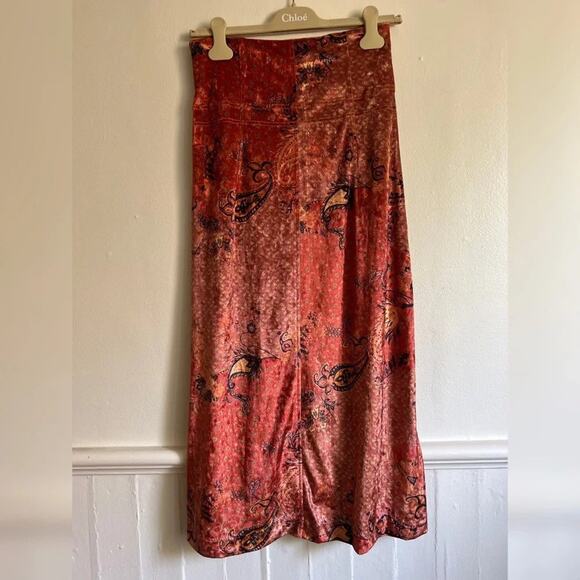 Free People Romano Midi Skirt - XS - Burnt Combo - Picture 6 of 8
